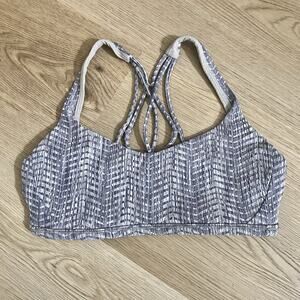Lululemon Women's Free To Be Zen Bra in Jacquard Battleship Gray Size US 4